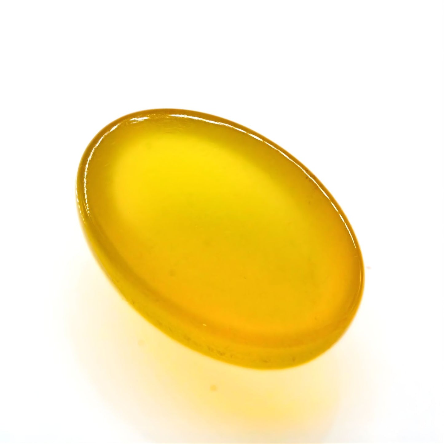 11.6Ct Natural Yellow Agate (Hakik) Oval Gemstone