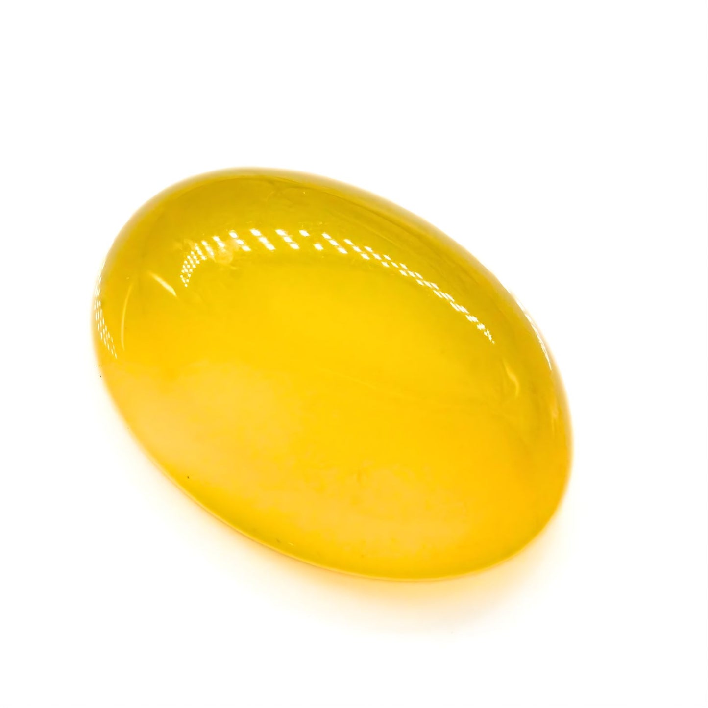 12.2Ct Natural Yellow Agate (Hakik) Oval Gemstone