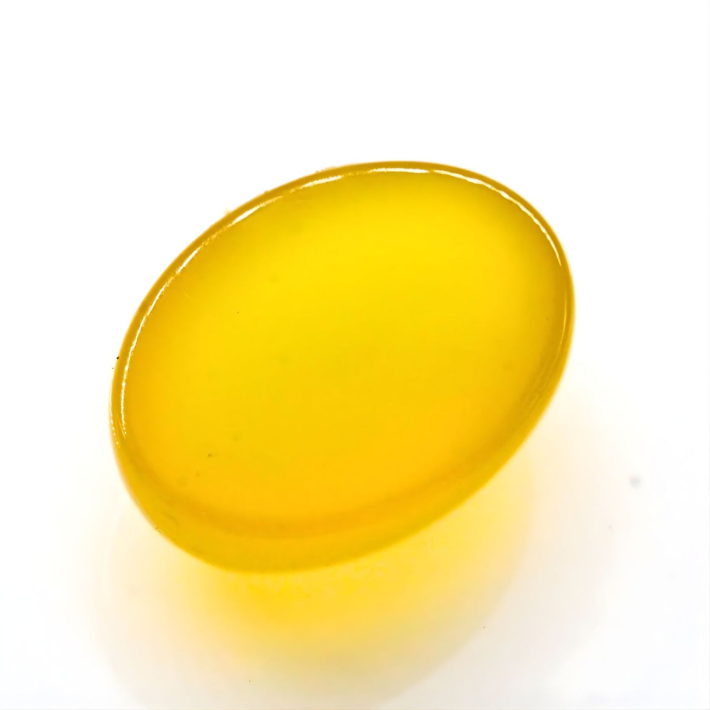 12.2Ct Natural Yellow Agate (Hakik) Oval Gemstone