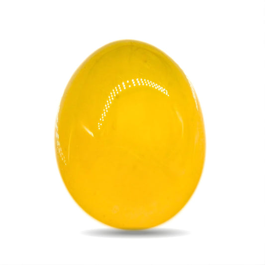 12.7Ct Natural Yellow Agate (Hakik) Oval Gemstone