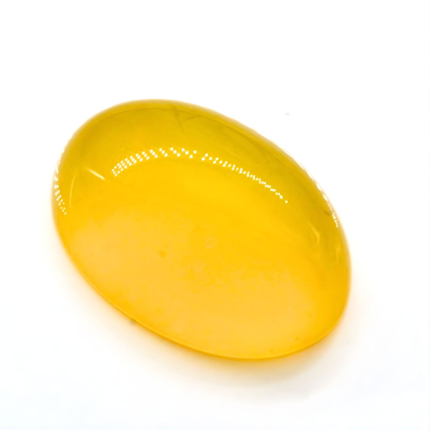 12.7Ct Natural Yellow Agate (Hakik) Oval Gemstone