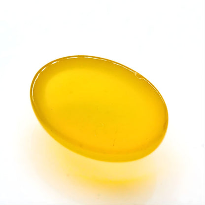 12.7Ct Natural Yellow Agate (Hakik) Oval Gemstone