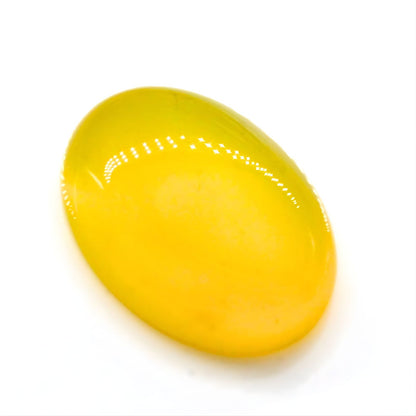 10.1Ct Natural Yellow Agate (Hakik) Oval Gemstone