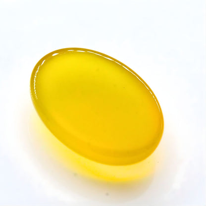 10.1Ct Natural Yellow Agate (Hakik) Oval Gemstone