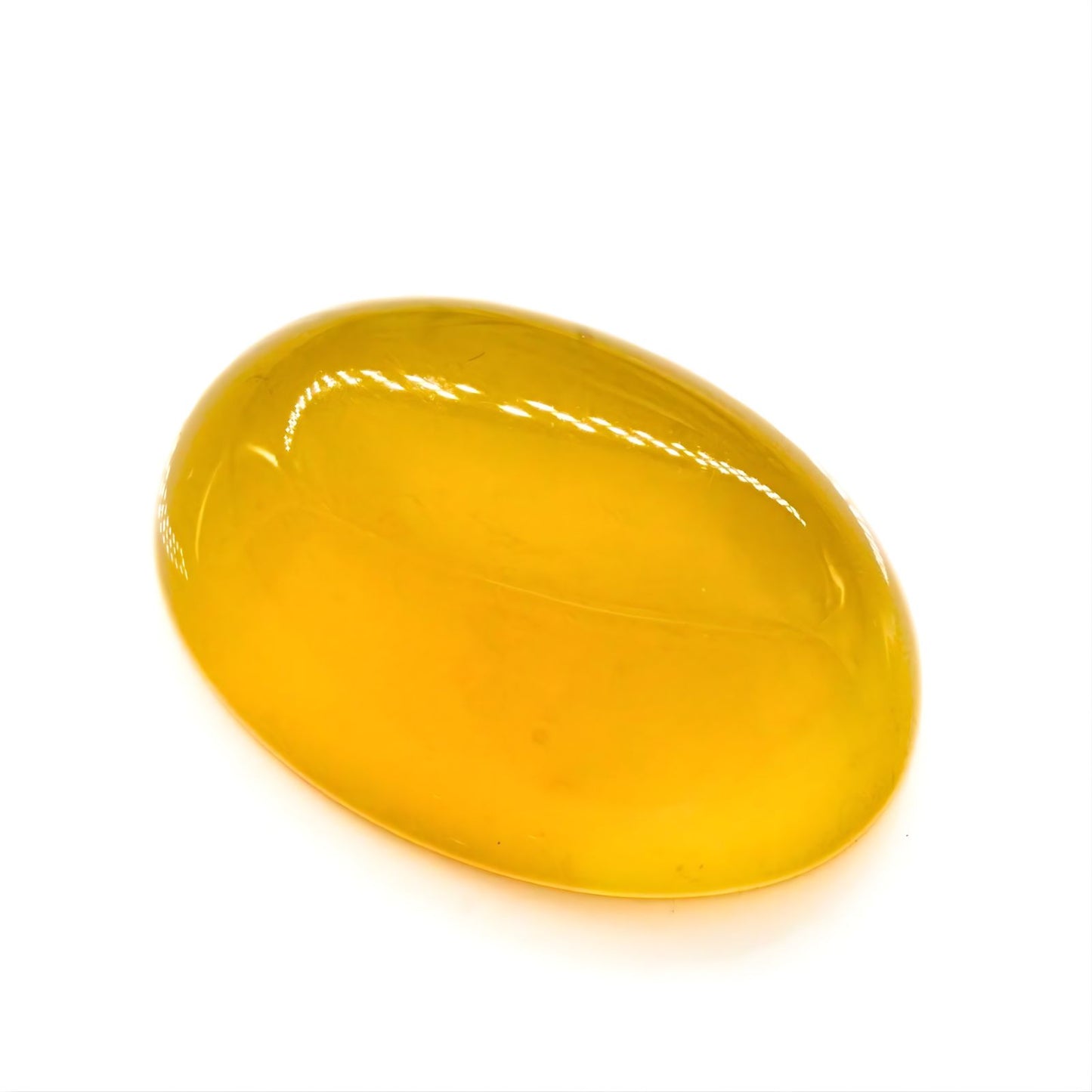 12.5Ct Natural Yellow Agate (Hakik) Oval Gemstone