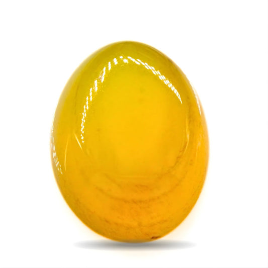 11.2Ct Natural Yellow Agate (Hakik) Oval Gemstone