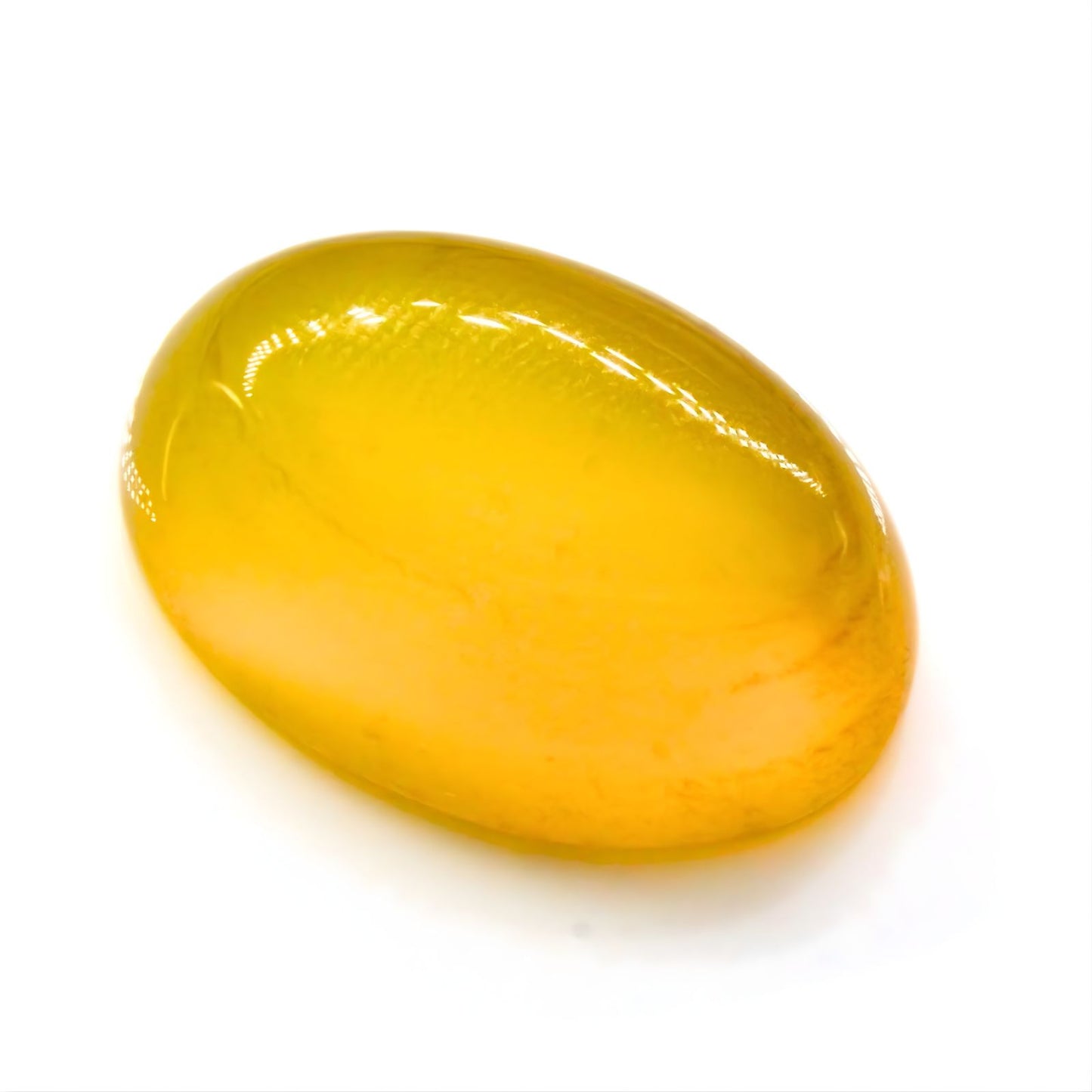 11.2Ct Natural Yellow Agate (Hakik) Oval Gemstone