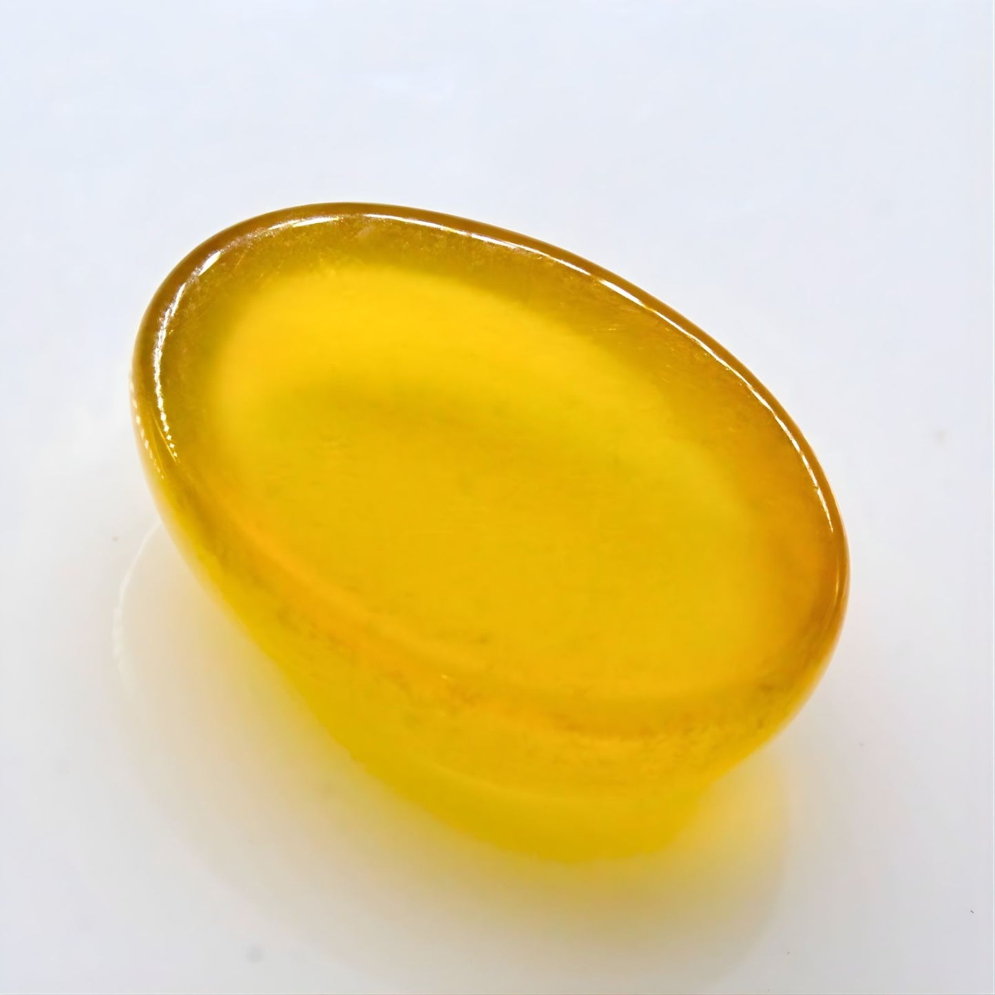 11.2Ct Natural Yellow Agate (Hakik) Oval Gemstone