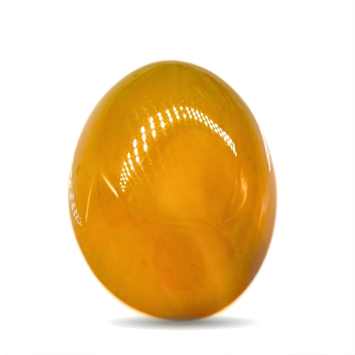 11.9Ct Natural Yellow Agate (Hakik) Oval Gemstone