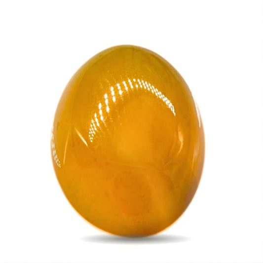 11.9Ct Natural Yellow Agate (Hakik) Oval Gemstone