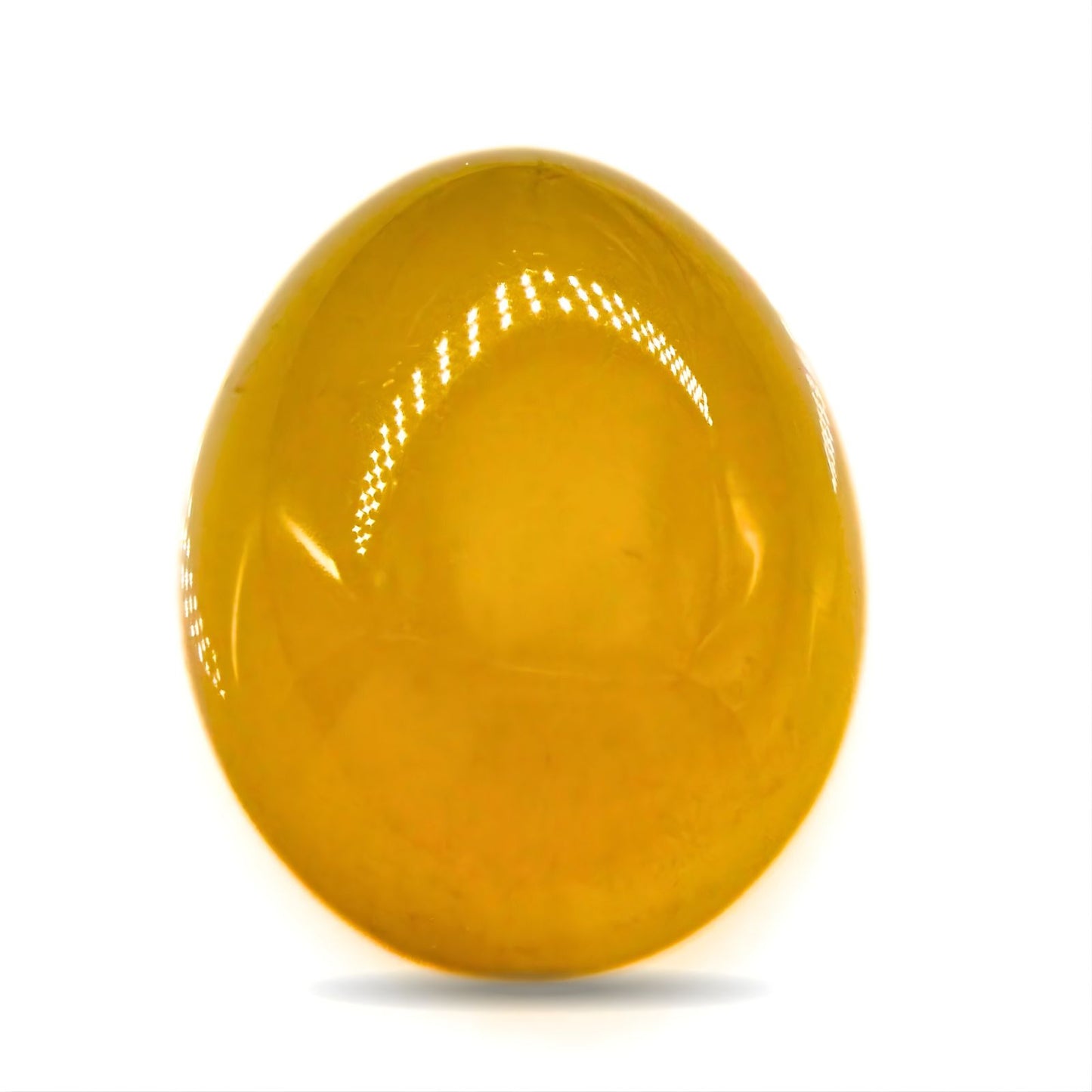 12.3Ct Natural Yellow Agate (Hakik) Oval Gemstone