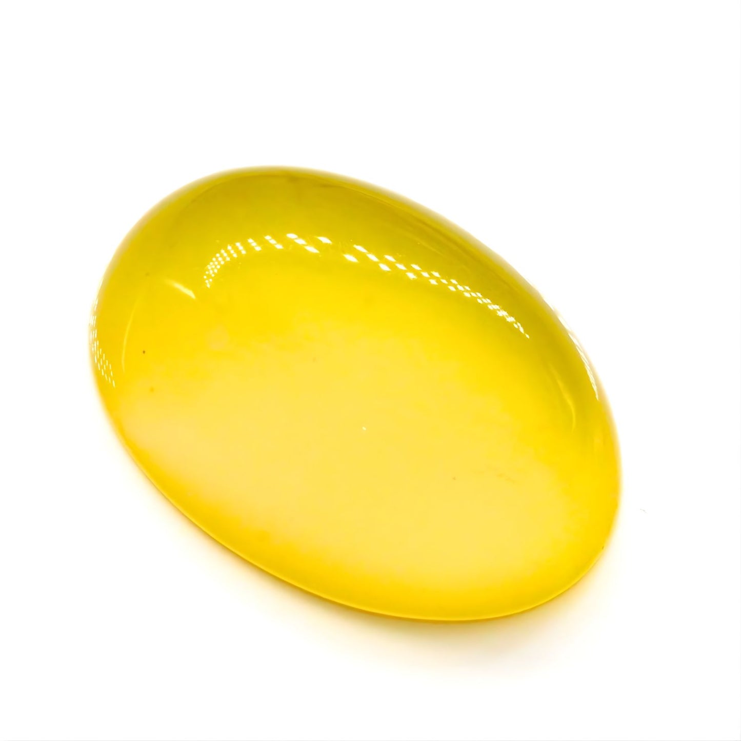 11.9Ct Natural Yellow Agate (Hakik) Oval Gemstone