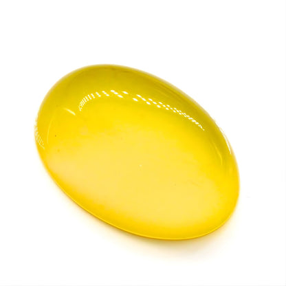 11.9Ct Natural Yellow Agate (Hakik) Oval Gemstone