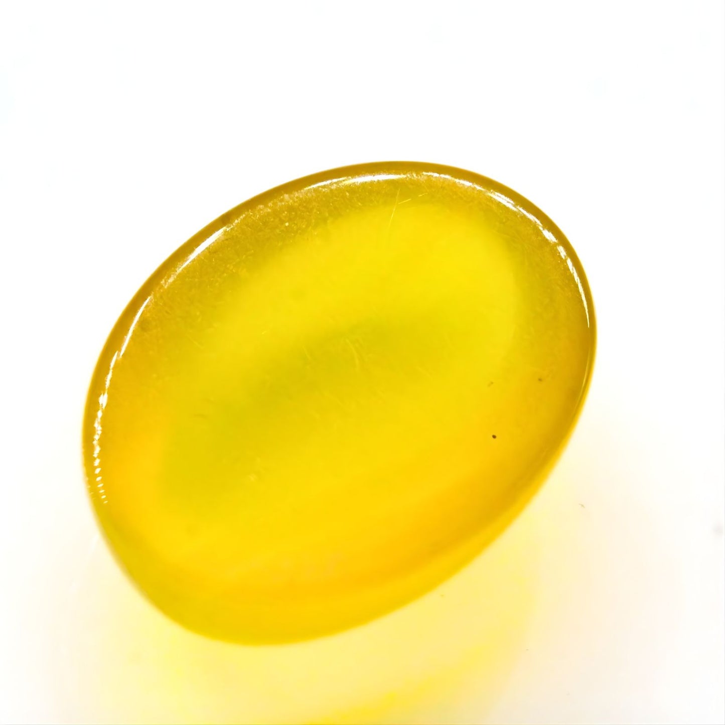 11.9Ct Natural Yellow Agate (Hakik) Oval Gemstone