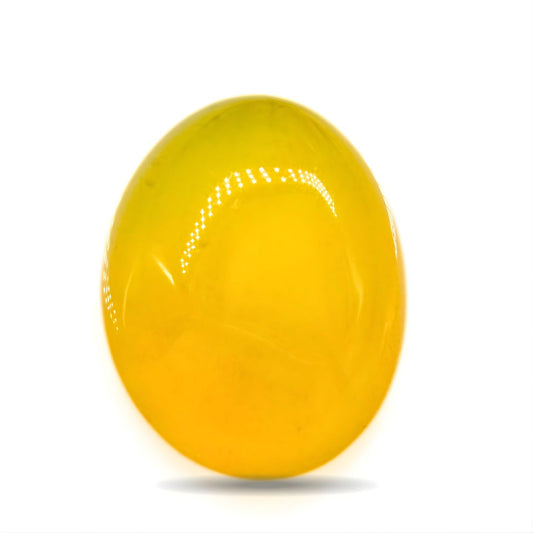 12.2Ct Natural Yellow Agate (Hakik) Oval Gemstone