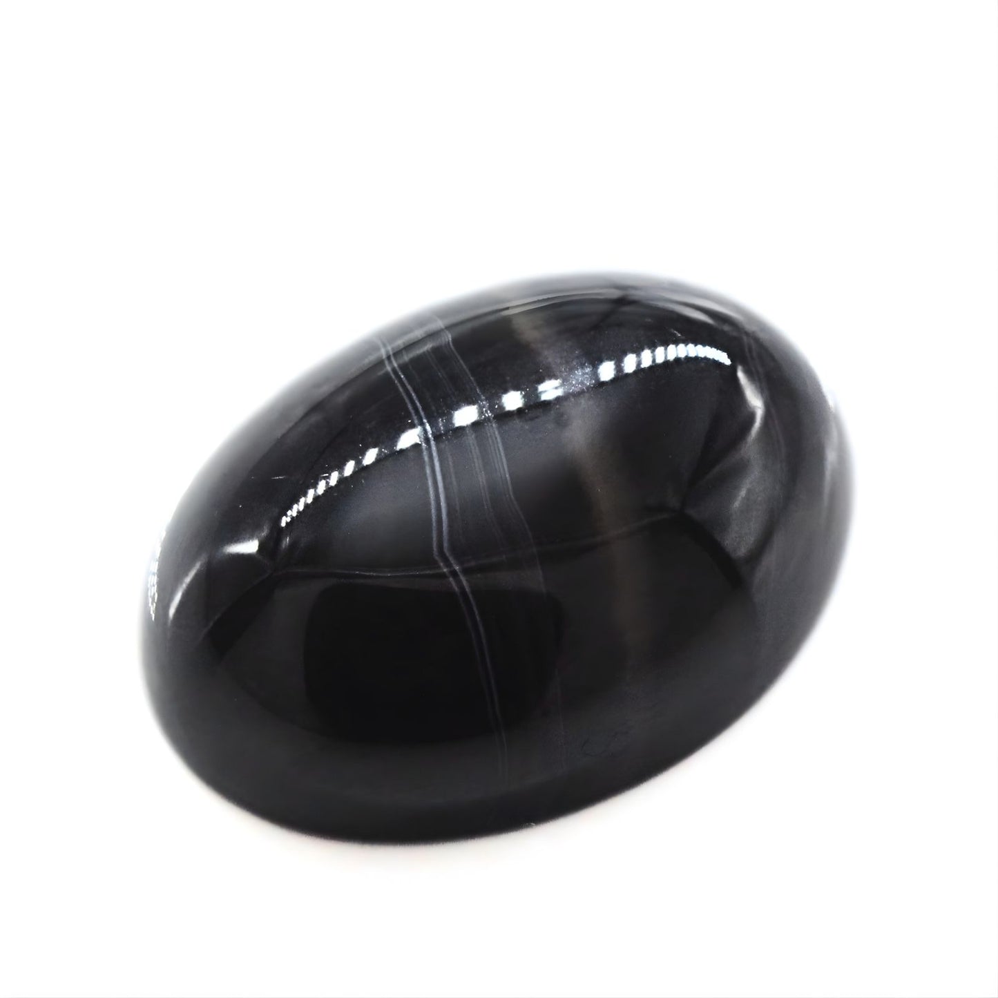 12.4Ct Natural Black and Grey Sulemani Hakik Oval Gemstone