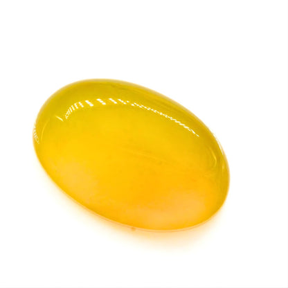 12.2Ct Natural Yellow Agate (Hakik) Oval Gemstone