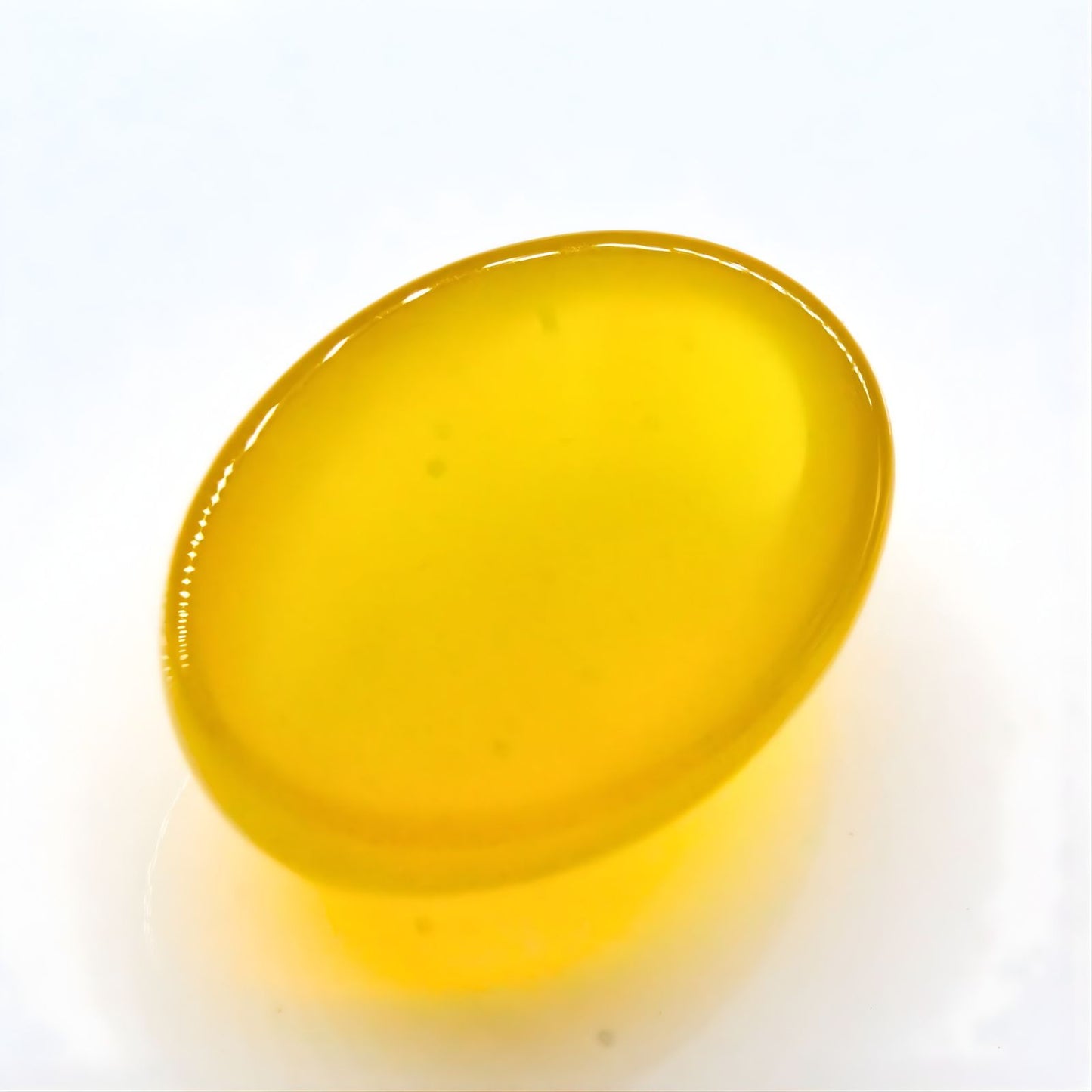 12.2Ct Natural Yellow Agate (Hakik) Oval Gemstone