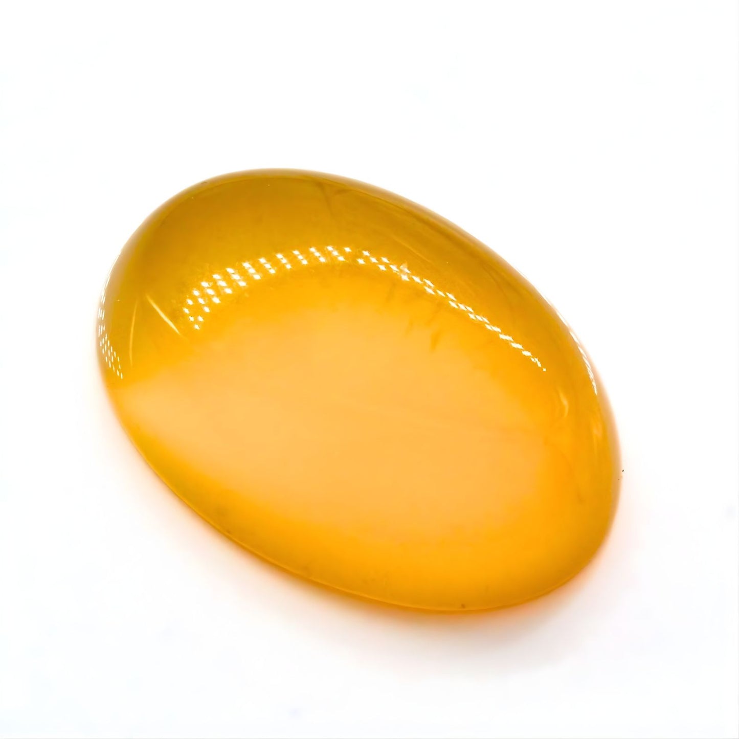 11.4Ct Natural Yellow Agate (Hakik) Oval Gemstone