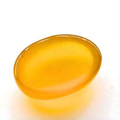 11.4Ct Natural Yellow Agate (Hakik) Oval Gemstone