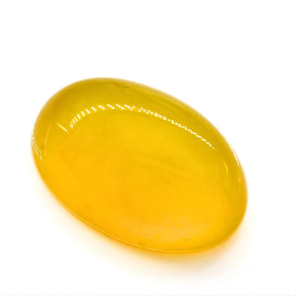 12Ct Natural Yellow Agate (Hakik) Oval Gemstone