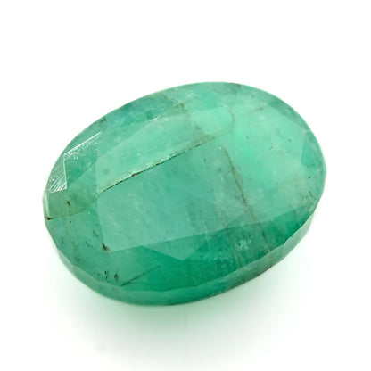 8.1Ct Natural Green Emerald (Panna) Oval Cut Gemstone
