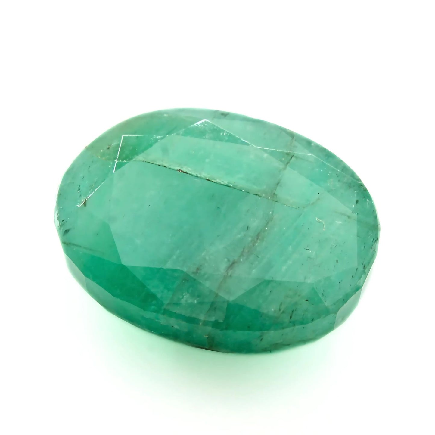 8.1Ct Natural Green Emerald (Panna) Oval Cut Gemstone