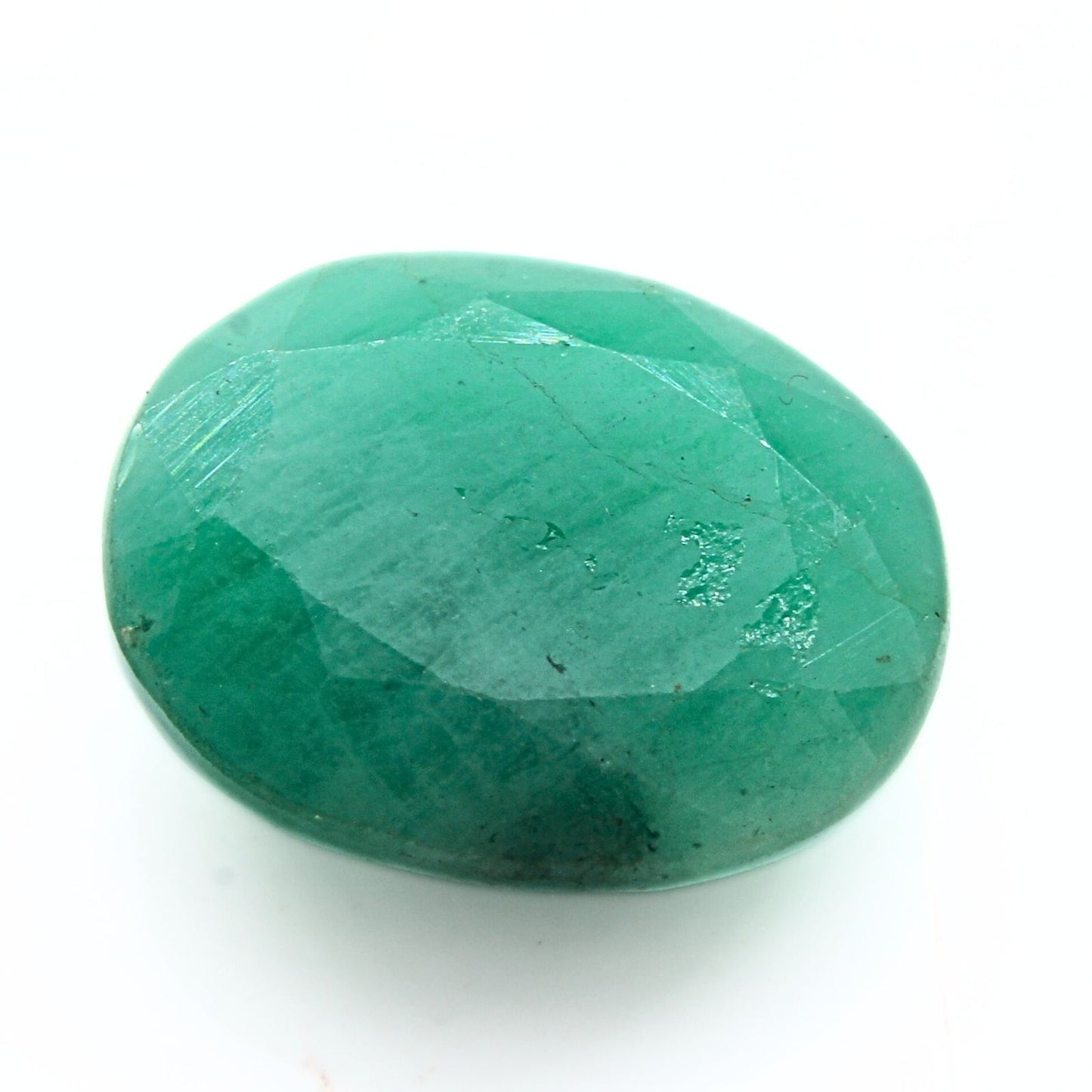 6.6Ct Natural Green Emerald (Panna) Oval Cut Gemstone