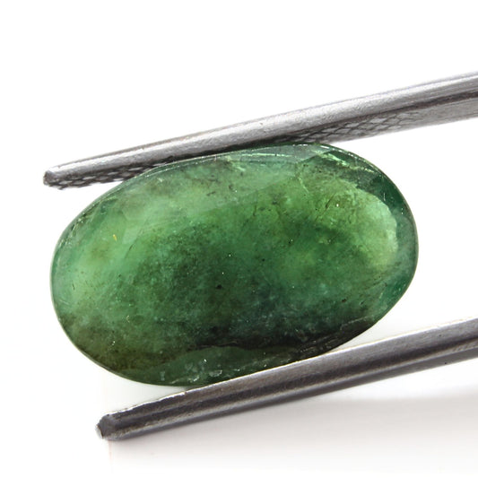 4.4Ct Natural Green Emerald (Panna) Oval Cut Gemstone