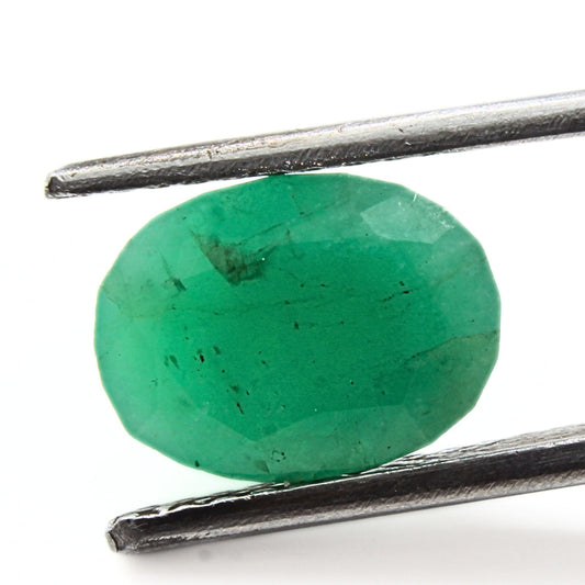 2.7Ct Natural Green Emerald (Panna) Oval Cut Gemstone