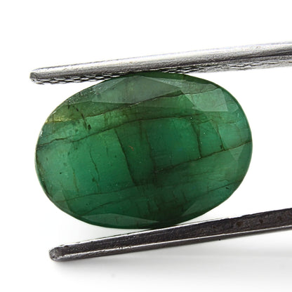 6.2Ct Natural Green Emerald (Panna) Oval Cut Gemstone