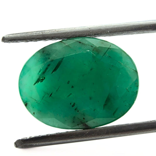 4.2Ct Natural Green Emerald (Panna) Oval Cut Gemstone