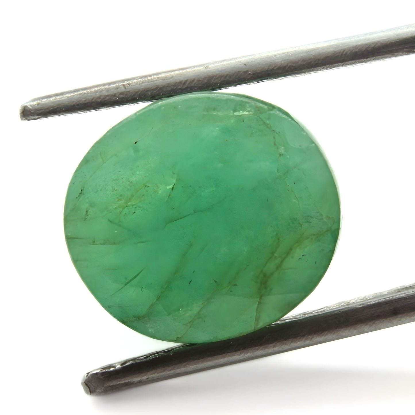 6.9Ct Natural Green Emerald (Panna) Oval Cut Gemstone