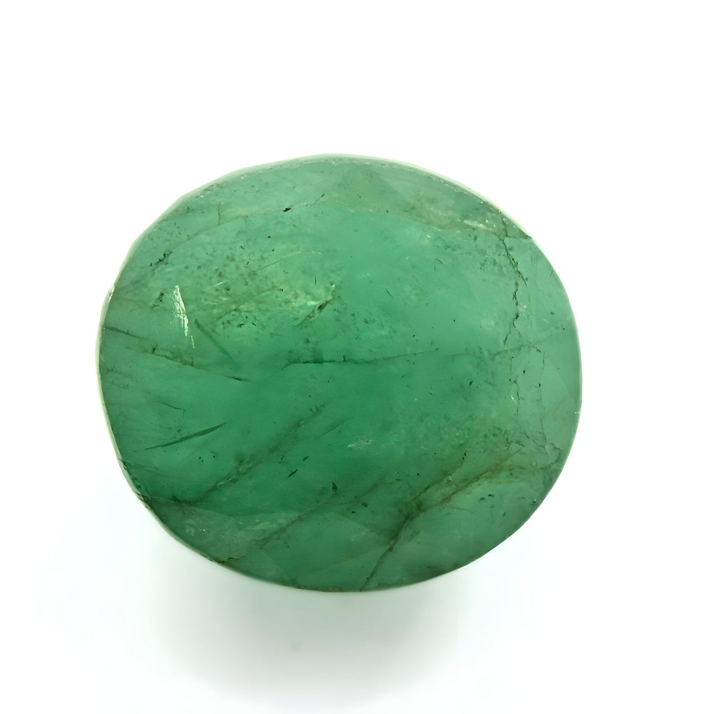 6.9Ct Natural Green Emerald (Panna) Oval Cut Gemstone