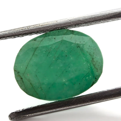 3.2Ct Natural Green Emerald (Panna) Oval Cut Gemstone