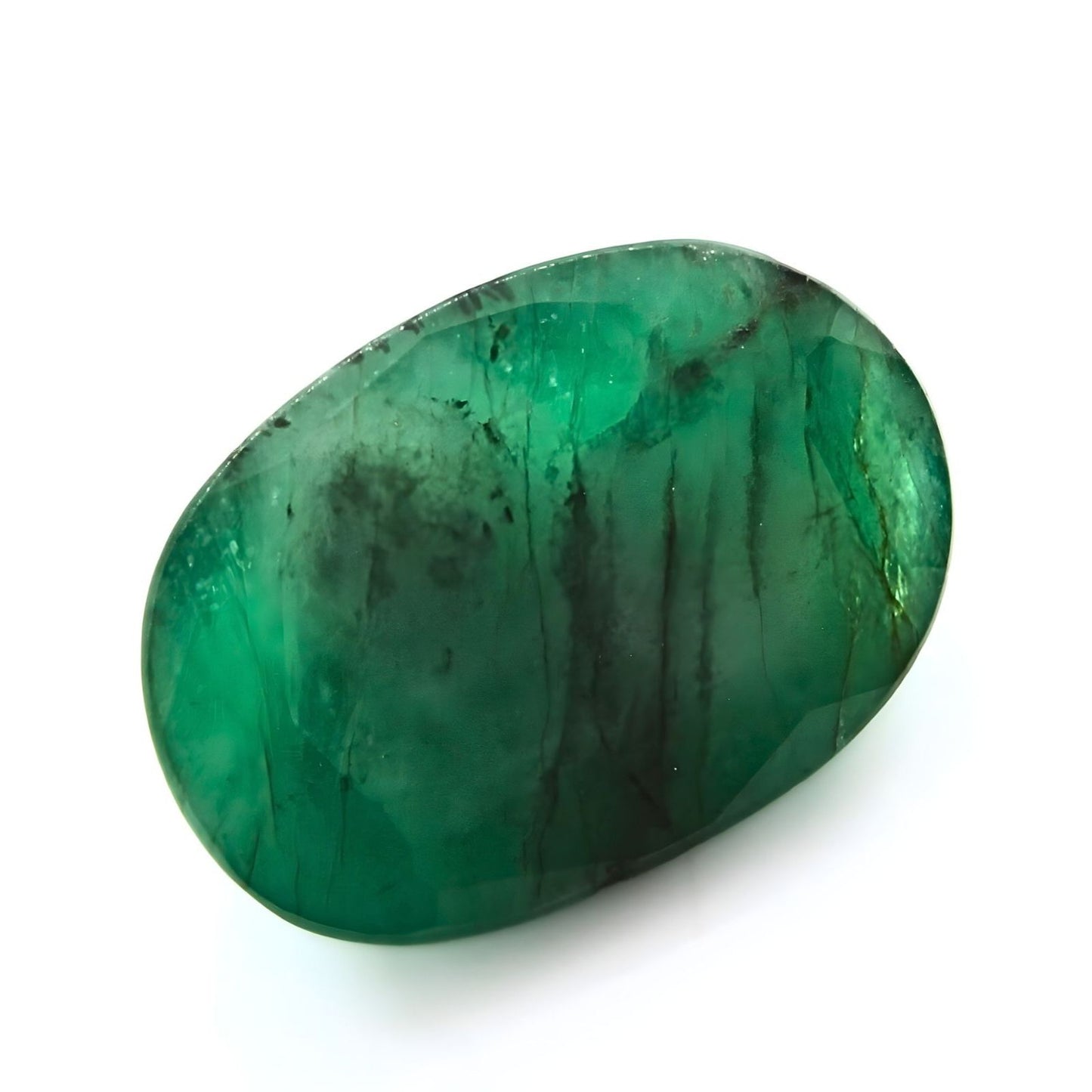 4Ct Natural Green Emerald (Panna) Oval Cut Gemstone