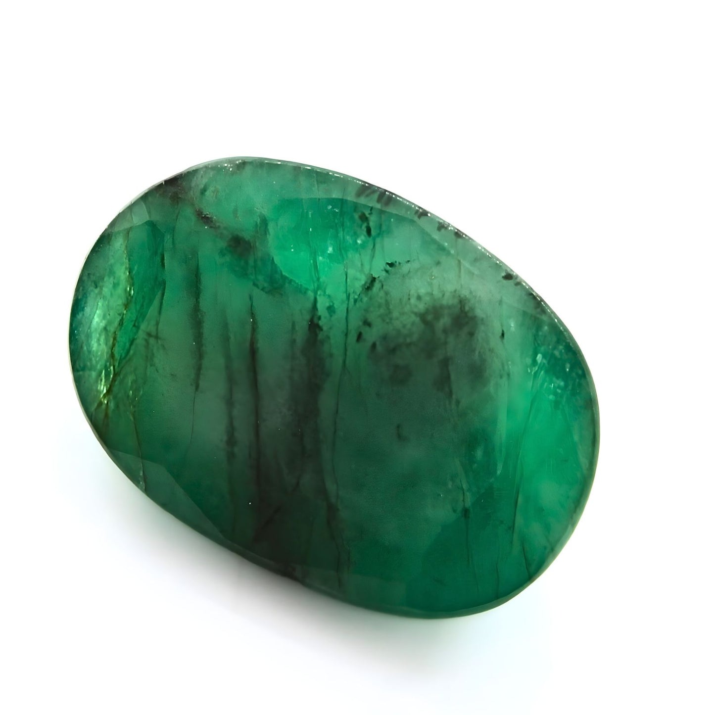4Ct Natural Green Emerald (Panna) Oval Cut Gemstone