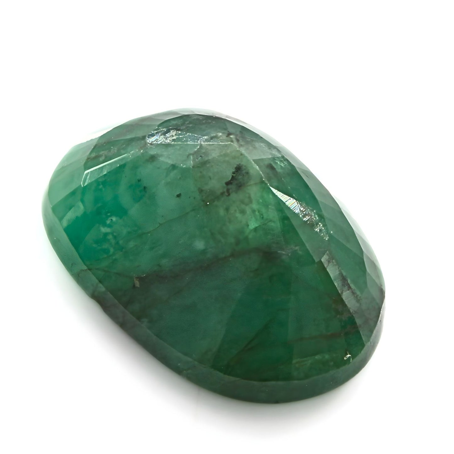 4Ct Natural Green Emerald (Panna) Oval Cut Gemstone