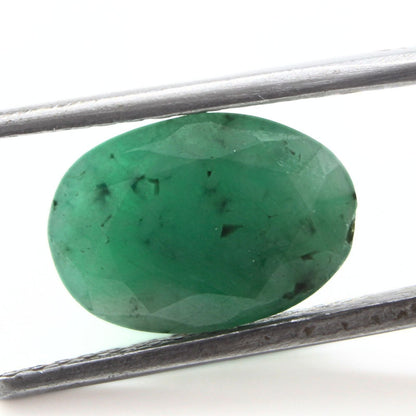 3.9Ct Natural Green Emerald (Panna) Oval Cut Gemstone