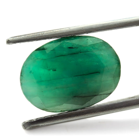 3.7Ct Natural Green Emerald (Panna) Oval Cut Gemstone