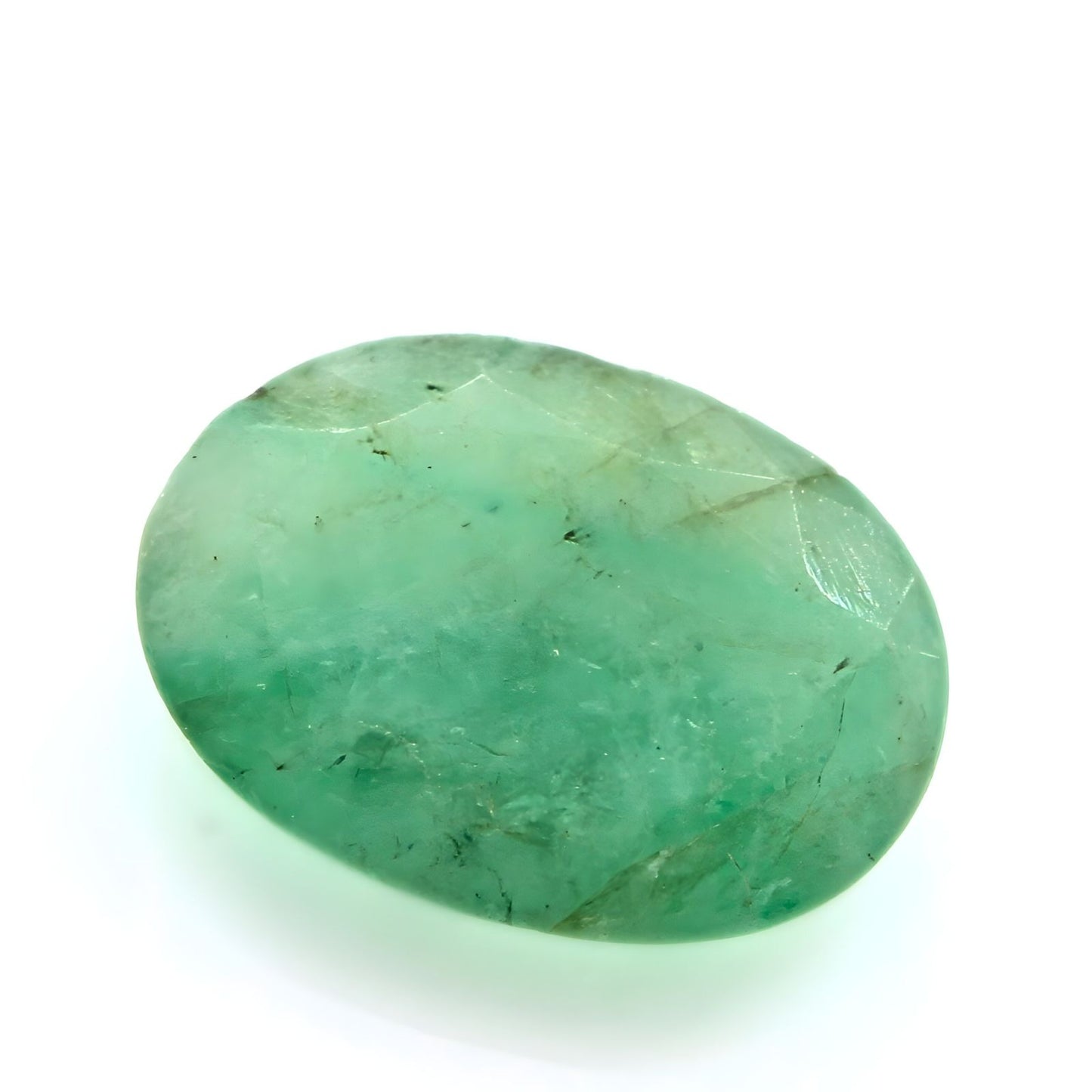 3.4Ct Natural Green Emerald (Panna) Oval Cut Gemstone