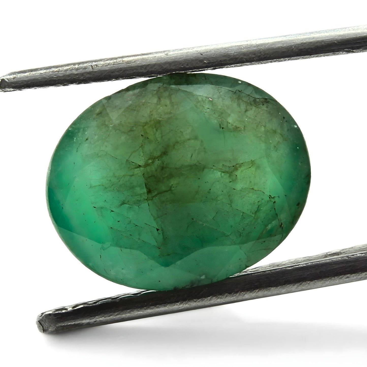 4.5Ct Natural Green Emerald (Panna) Oval Cut Gemstone