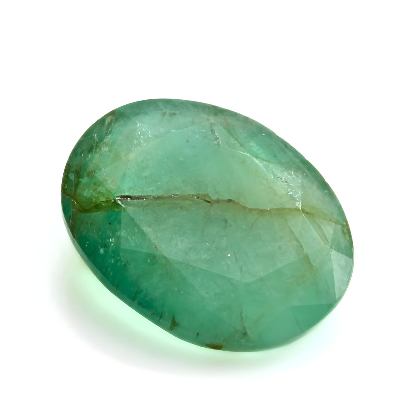 3.4Ct Natural Green Emerald (Panna) Oval Cut Gemstone