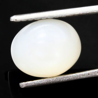4.8Ct Natural Cloudy white Moonstone Oval Rashi Gemstone