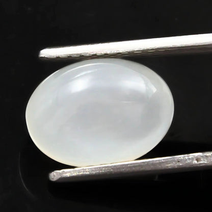 4.5Ct Natural Cloudy white Moonstone Oval Rashi Gemstone for Moon