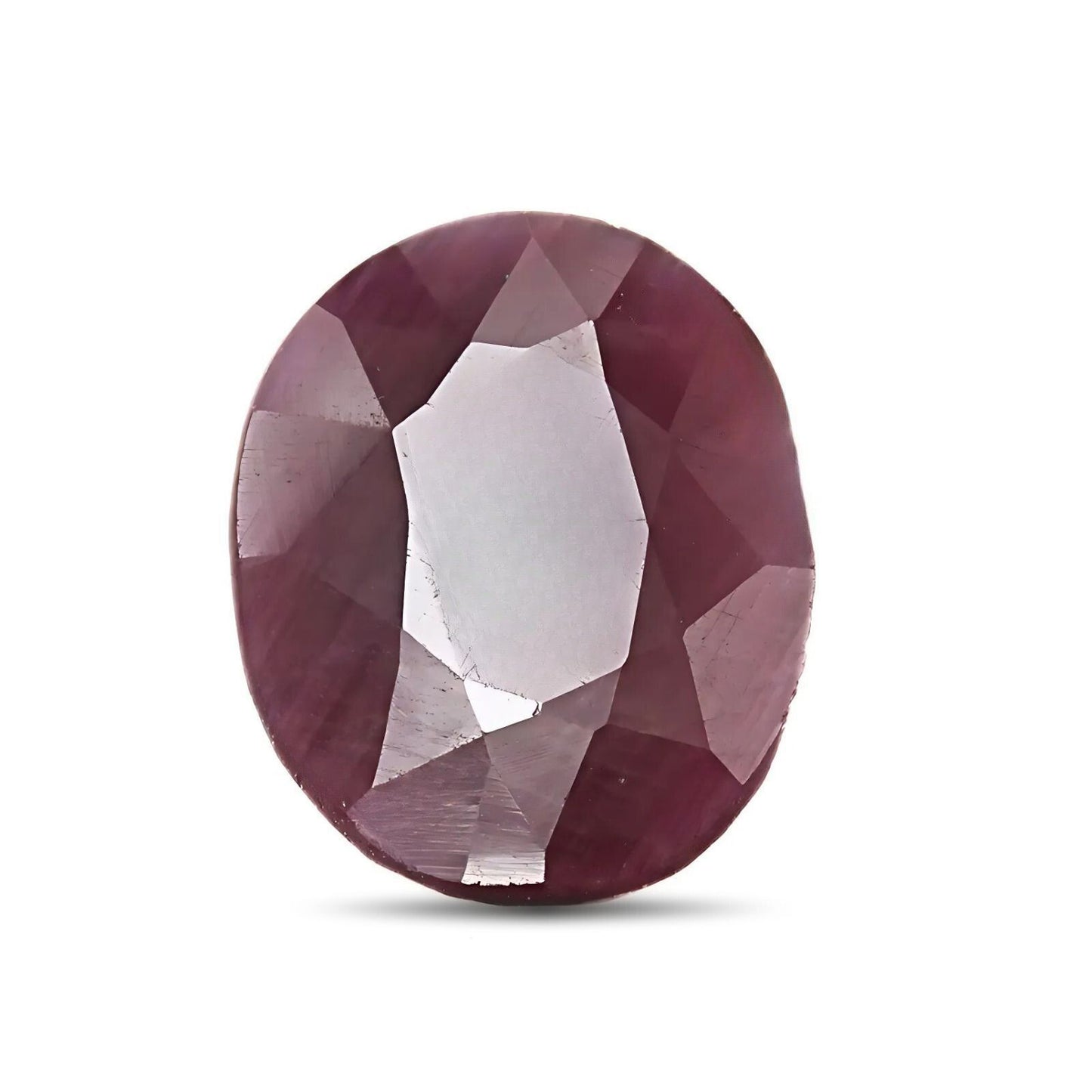 7Ct Natural Purplish Red Ruby (Manik) Oval Faceted Gemstone