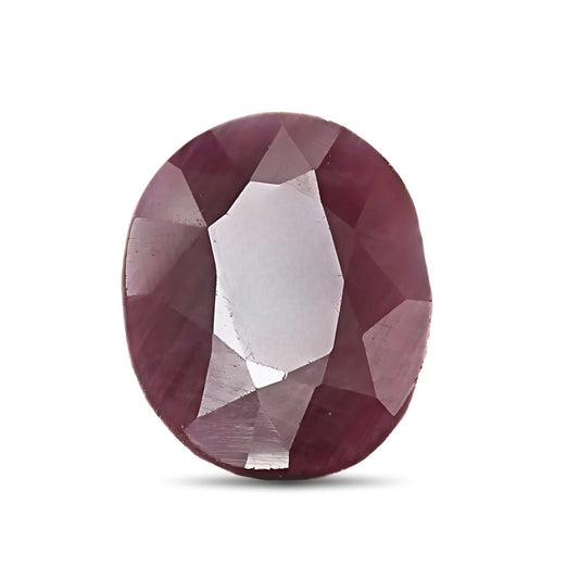 7Ct Natural Purplish Red Ruby (Manik) Oval Faceted Gemstone
