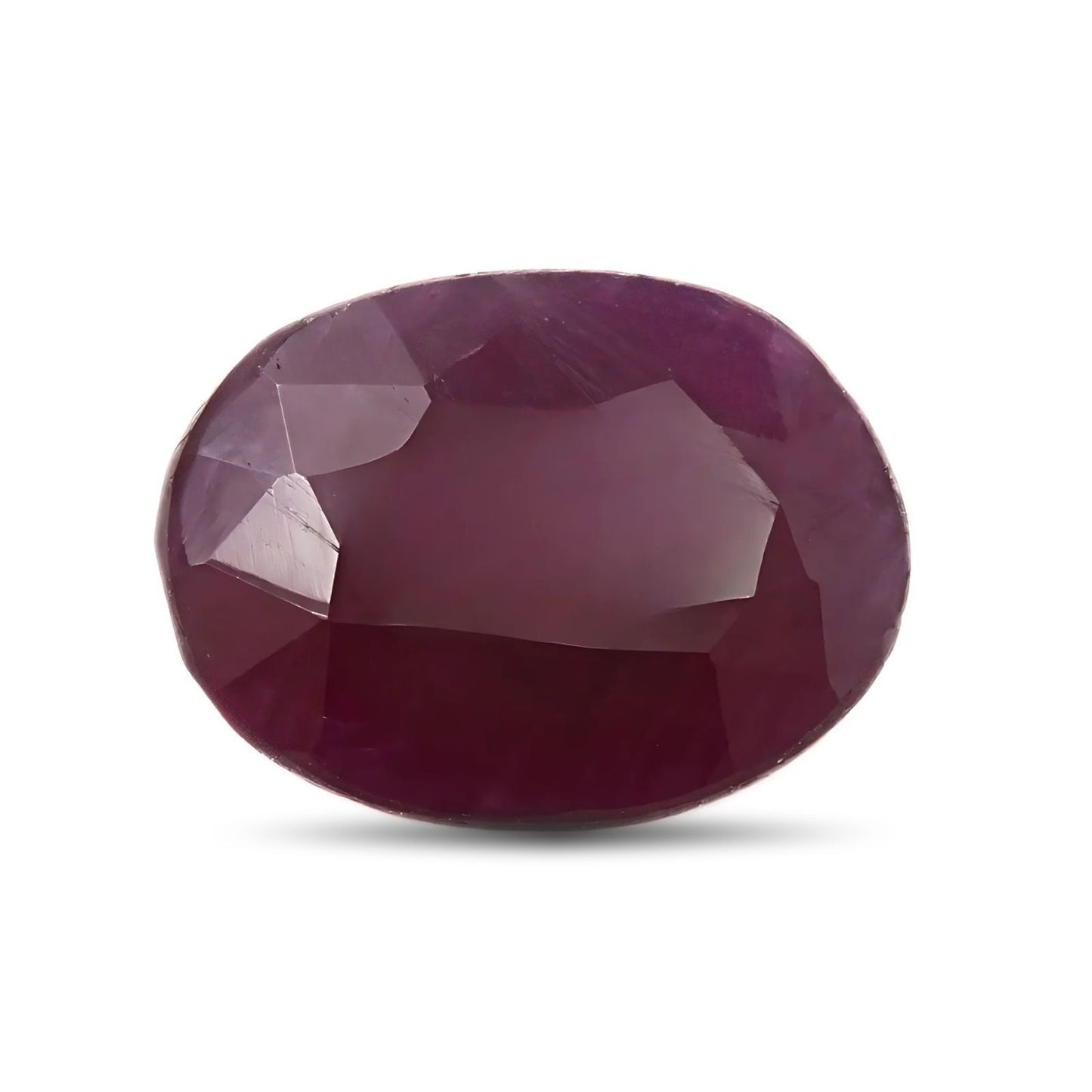 7.6Ct Natural Purplish Red Ruby (Manik) Oval Faceted Gemstone