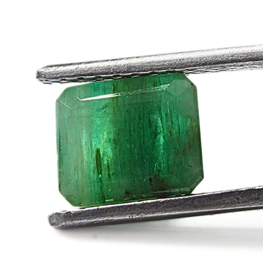 2.9Ct Natural Green Emerald (Panna) Rectangle Cut Gemstone