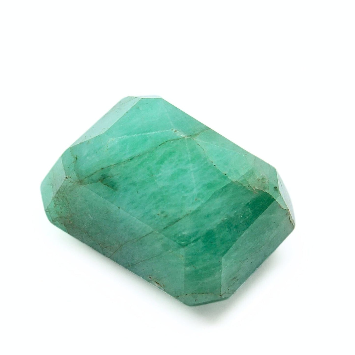 3.7Ct Natural Green Emerald (Panna) Rectangle Cut Gemstone